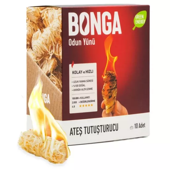 Bonga Odun Yünü Tutuşturucu – 10 Adet 140 Gr